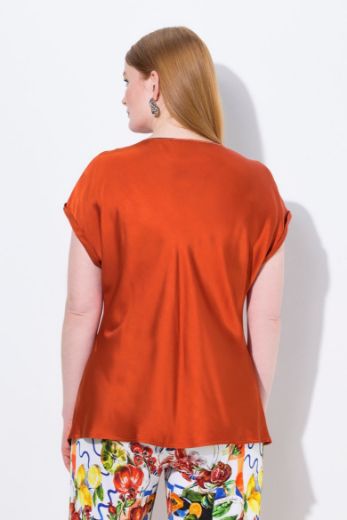 Moda za polnejše Bluza kratkih rukava okruglog ovratnika plus velikost, xxl, Ulla Popken in Johann Popken (JP1880)