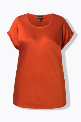 Moda za polnejše Bluza kratkih rukava okruglog ovratnika plus velikost, xxl, Ulla Popken in Johann Popken (JP1880)