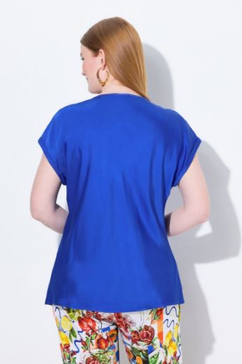 Moda za polnejše Bluza kratkih rukava okruglog ovratnika plus velikost, xxl, Ulla Popken in Johann Popken (JP1880)