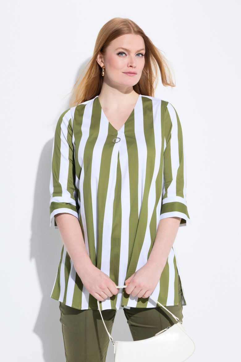 Moda za polnejše Bluza 3/4 rukava A kroja plus velikost, xxl, Ulla Popken in Johann Popken (JP1880)