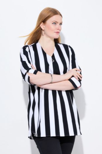 Moda za polnejše Bluza 3/4 rukava A kroja plus velikost, xxl, Ulla Popken in Johann Popken (JP1880)