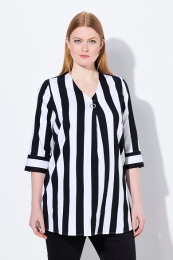 Moda za polnejše Bluza 3/4 rukava A kroja plus velikost, xxl, Ulla Popken in Johann Popken (JP1880)