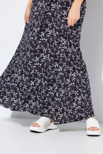 Moda za polnejše Haljina maxi kratkih rukava plus velikost, xxl, Ulla Popken in Johann Popken (JP1880)