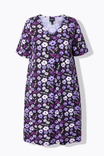 Moda za polnejše Haljina midi kratkih rukava V ovratnika plus velikost, xxl, Ulla Popken in Johann Popken (JP1880)
