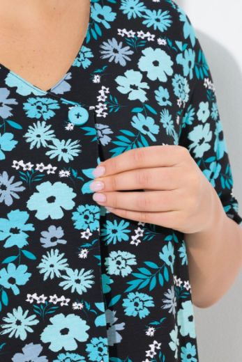 Moda za polnejše Haljina midi kratkih rukava V ovratnika plus velikost, xxl, Ulla Popken in Johann Popken (JP1880)