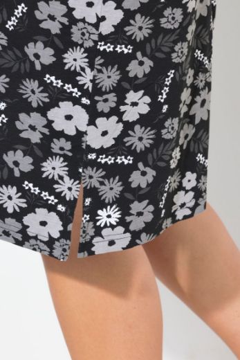 Moda za polnejše Haljina midi kratkih rukava V ovratnika plus velikost, xxl, Ulla Popken in Johann Popken (JP1880)