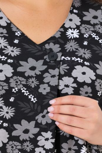 Moda za polnejše Haljina midi kratkih rukava V ovratnika plus velikost, xxl, Ulla Popken in Johann Popken (JP1880)