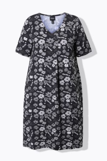 Moda za polnejše Haljina midi kratkih rukava V ovratnika plus velikost, xxl, Ulla Popken in Johann Popken (JP1880)