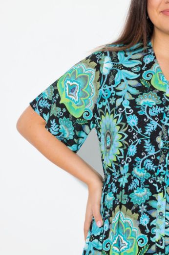 Moda za polnejše Haljina midi kratkih rukava cvjetnog printa plus velikost, xxl, Ulla Popken in Johann Popken (JP1880)