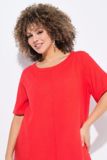 Moda za polnejše Bluza kratkih rukava, okrugli izrez plus velikost, xxl, Ulla Popken in Johann Popken (JP1880)