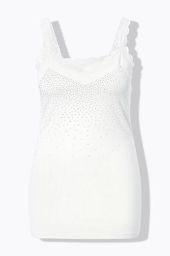 Moda za polnejše Top s čipkastim detaljima plus velikost, xxl, Ulla Popken in Johann Popken (JP1880)