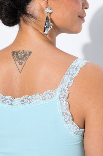 Moda za polnejše Top s čipkastim detaljima plus velikost, xxl, Ulla Popken in Johann Popken (JP1880)