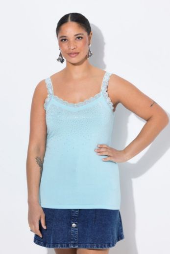 Moda za polnejše Top s čipkastim detaljima plus velikost, xxl, Ulla Popken in Johann Popken (JP1880)