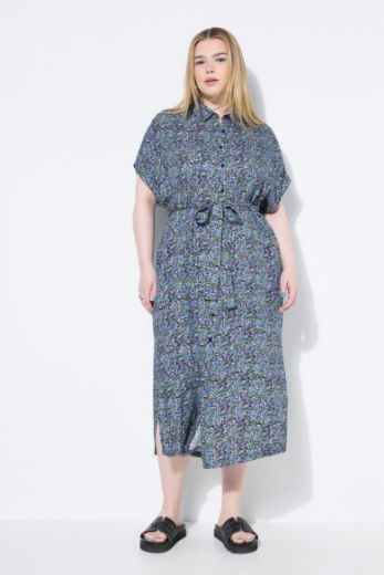 Moda za polnejše Haljina maxi kratkih rukava cvjetnog uzorka plus velikost, xxl, Ulla Popken in Johann Popken (JP1880)