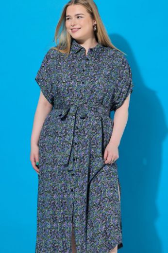 Moda za polnejše Haljina maxi kratkih rukava cvjetnog uzorka plus velikost, xxl, Ulla Popken in Johann Popken (JP1880)