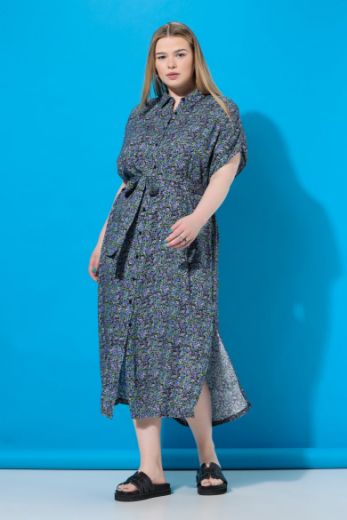 Moda za polnejše Haljina maxi kratkih rukava cvjetnog uzorka plus velikost, xxl, Ulla Popken in Johann Popken (JP1880)