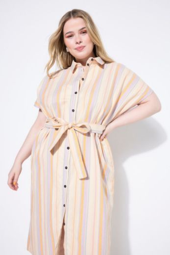 Moda za polnejše Haljina midi kratkih rukava plus velikost, xxl, Ulla Popken in Johann Popken (JP1880)