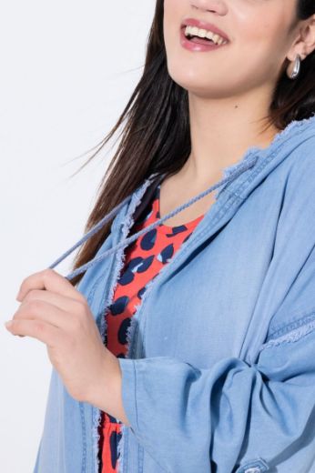 Moda za polnejše Jakna od mekog trapera dužeg kroja plus velikost, xxl, Ulla Popken in Johann Popken (JP1880)