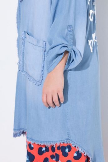 Moda za polnejše Jakna od mekog trapera dužeg kroja plus velikost, xxl, Ulla Popken in Johann Popken (JP1880)