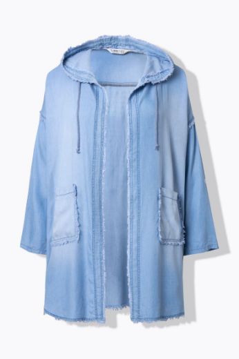 Moda za polnejše Jakna od mekog trapera dužeg kroja plus velikost, xxl, Ulla Popken in Johann Popken (JP1880)