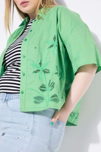 Moda za polnejše Košulja kratkih rukava kraćeg kroja plus velikost, xxl, Ulla Popken in Johann Popken (JP1880)