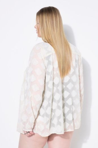 Moda za polnejše Bluza dugih rukava na kopčanje plus velikost, xxl, Ulla Popken in Johann Popken (JP1880)