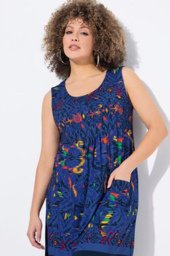 Moda za polnejše Haljina midi bez rukava okruglog ovratnika plus velikost, xxl, Ulla Popken in Johann Popken (JP1880)