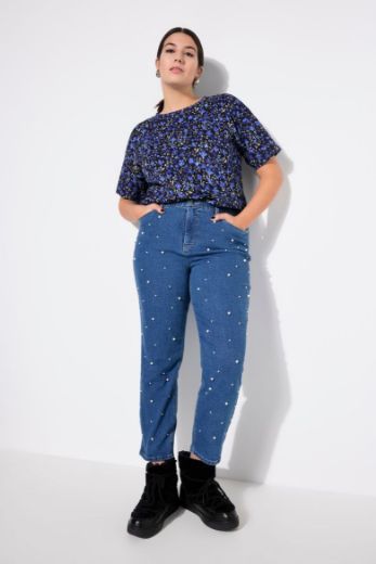 Moda za polnejše Traperice s perlicama plus velikost, xxl, Ulla Popken in Johann Popken (JP1880)