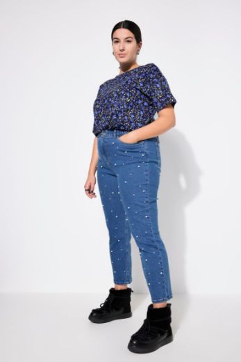 Moda za polnejše Traperice s perlicama plus velikost, xxl, Ulla Popken in Johann Popken (JP1880)