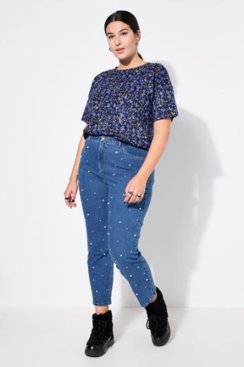 Moda za polnejše Traperice s perlicama plus velikost, xxl, Ulla Popken in Johann Popken (JP1880)