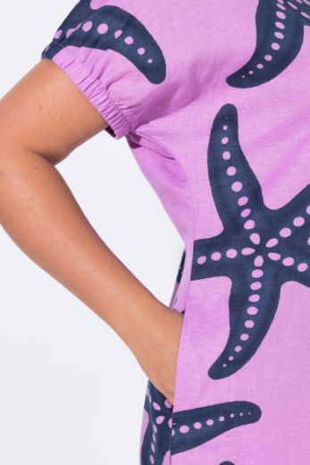 Moda za polnejše Haljina midi kratkih rukava okruglog ovratnika plus velikost, xxl, Ulla Popken in Johann Popken (JP1880)