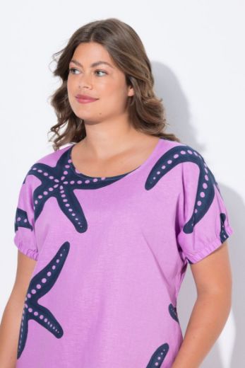 Moda za polnejše Haljina midi kratkih rukava okruglog ovratnika plus velikost, xxl, Ulla Popken in Johann Popken (JP1880)