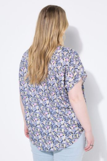 Moda za polnejše Bluza kratkih rukava V ovratnika plus velikost, xxl, Ulla Popken in Johann Popken (JP1880)