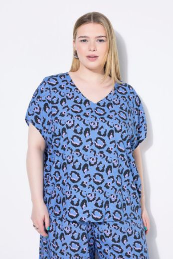 Moda za polnejše Bluza kratkih rukava V ovratnika plus velikost, xxl, Ulla Popken in Johann Popken (JP1880)