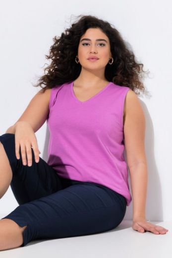 Moda za polnejše Majica V izrez Basic top plus velikost, xxl, Ulla Popken in Johann Popken (JP1880)