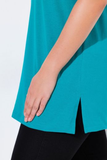 Moda za polnejše Majica V izrez Basic top plus velikost, xxl, Ulla Popken in Johann Popken (JP1880)