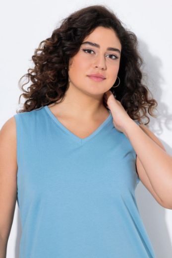 Moda za polnejše Majica V izrez Basic top plus velikost, xxl, Ulla Popken in Johann Popken (JP1880)