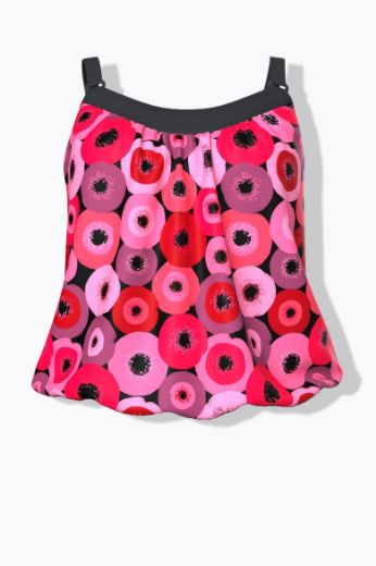 Moda za polnejše Kupaći kostim Tankini motiv krugova plus velikost, xxl, Ulla Popken in Johann Popken (JP1880)