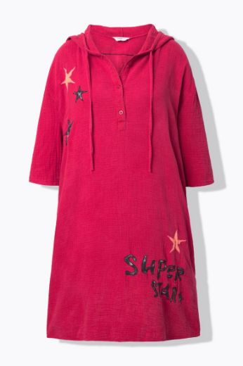 Moda za polnejše Haljina 3/4 rukava s kapuljačom plus velikost, xxl, Ulla Popken in Johann Popken (JP1880)