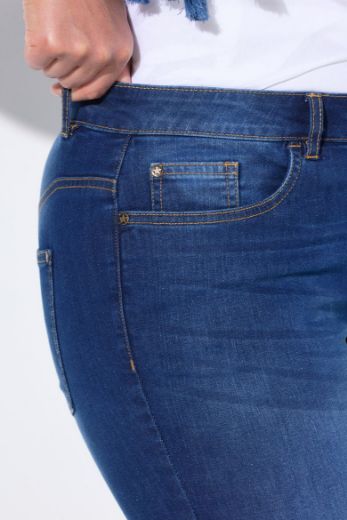 Moda za polnejše Traperice s trapez nogavicama plus velikost, xxl, Ulla Popken in Johann Popken (JP1880)