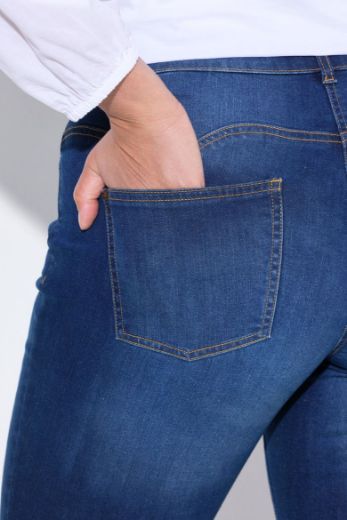 Moda za polnejše Traperice s trapez nogavicama plus velikost, xxl, Ulla Popken in Johann Popken (JP1880)