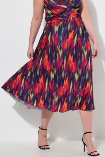 Moda za polnejše Haljina midi bez rukava V ovratnika plus velikost, xxl, Ulla Popken in Johann Popken (JP1880)