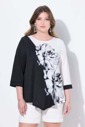 Moda za polnejše Majica 3/4 rukava cvjetnog uzorka plus velikost, xxl, Ulla Popken in Johann Popken (JP1880)
