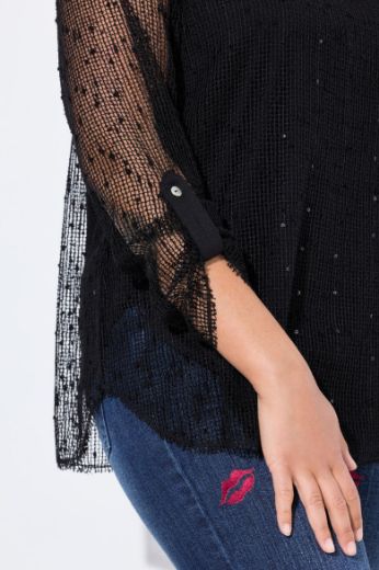 Moda za polnejše Bluza 3/4 rukava mrežastog uzorka plus velikost, xxl, Ulla Popken in Johann Popken (JP1880)