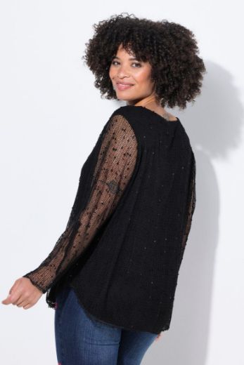 Moda za polnejše Bluza 3/4 rukava mrežastog uzorka plus velikost, xxl, Ulla Popken in Johann Popken (JP1880)