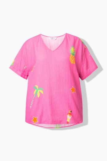 Moda za polnejše Bluza od muslina kratkih rukava plus velikost, xxl, Ulla Popken in Johann Popken (JP1880)