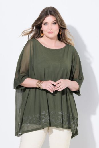 Moda za polnejše Bluza polu rukava šireg kroja plus velikost, xxl, Ulla Popken in Johann Popken (JP1880)