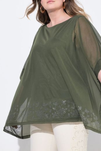 Moda za polnejše Bluza polu rukava šireg kroja plus velikost, xxl, Ulla Popken in Johann Popken (JP1880)