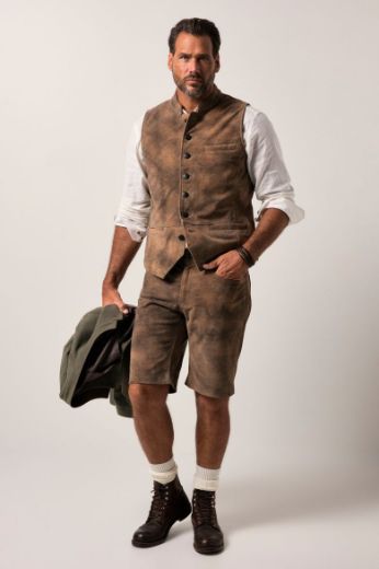 Moda za polnejše Prsluk kožni na kopčanje plus velikost, xxl, Ulla Popken in Johann Popken (JP1880)