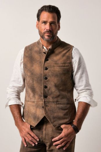 Moda za polnejše Prsluk kožni na kopčanje plus velikost, xxl, Ulla Popken in Johann Popken (JP1880)